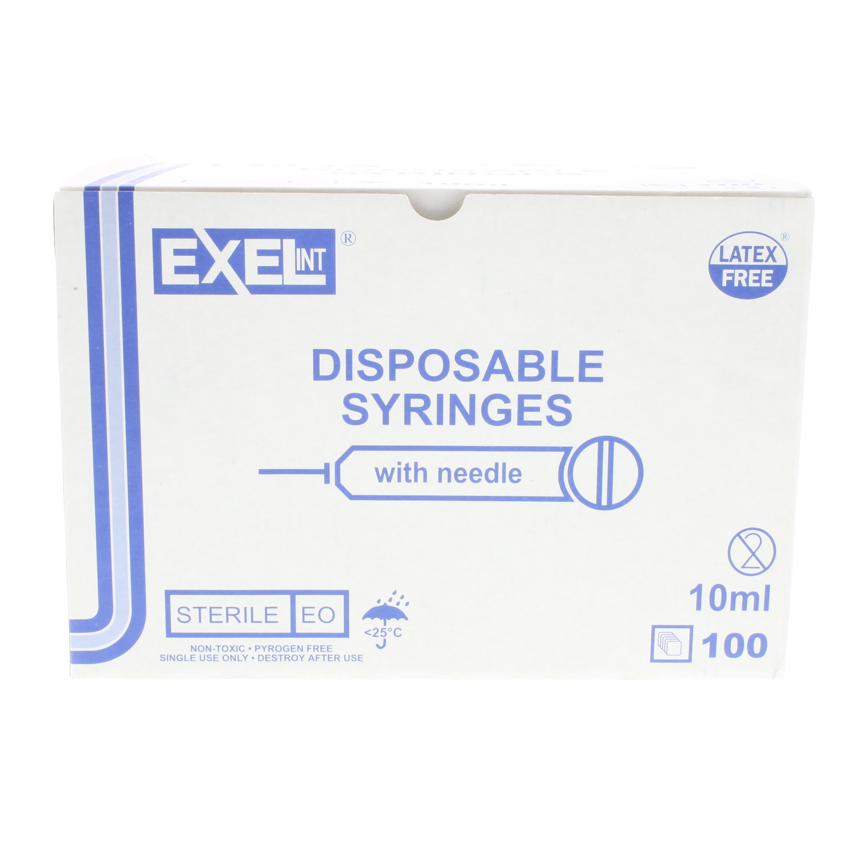 Exel 10-12cc Syringe w/21g x 1-1/2 Inch Needle - Box/100